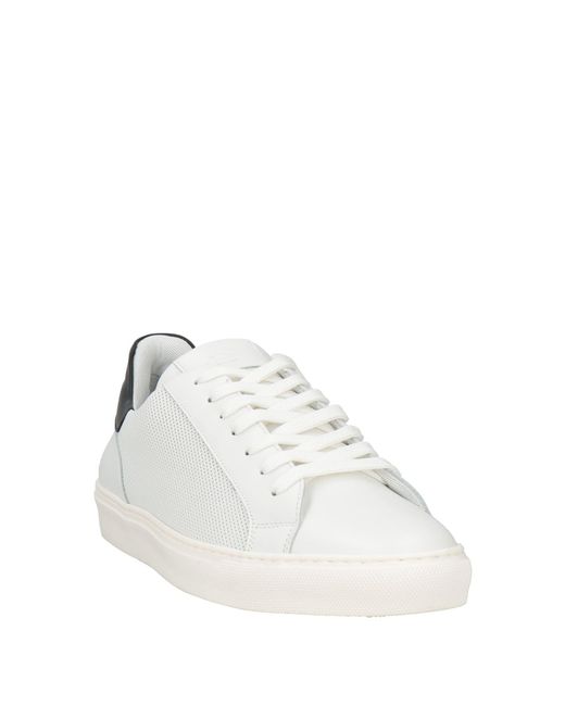 Baldinini White Sneakers Calfskin for men