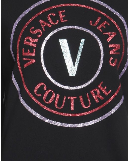 Versace Jeans Couture Black Sweatshirt Cotton, Elastane