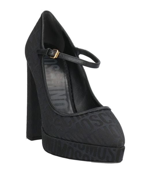 Moschino Black Midnight Pumps Textile Fibers, Leather