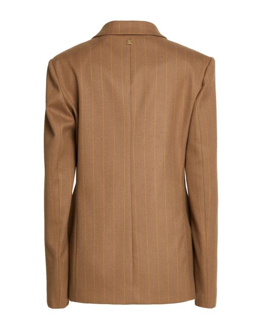 Manila Grace Brown Camel Blazer Polyester, Viscose, Elastane