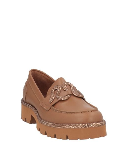 Rene Caovilla Brown Loafers