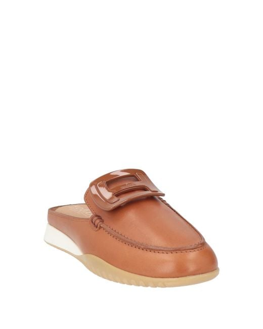 Hogan Brown Mules & Clogs Leather