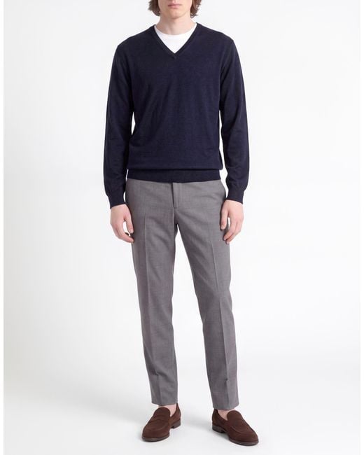 Fedeli Blue Midnight Sweater Virgin Wool for men