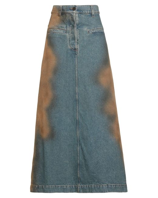 Uma Wang Blue Denim Skirt