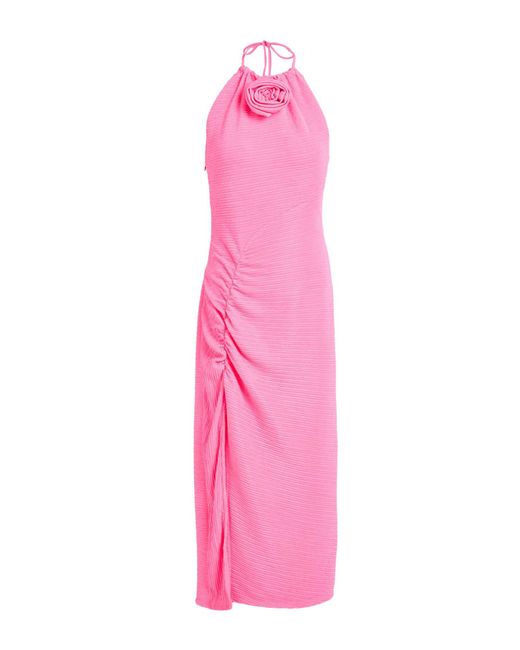 LANÇA PERFUME Pink Midi Dress Polyester, Elastane