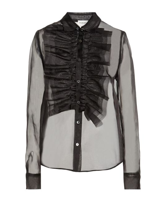 P.A.R.O.S.H. Black P.A.R.O..H. Shirt Silk