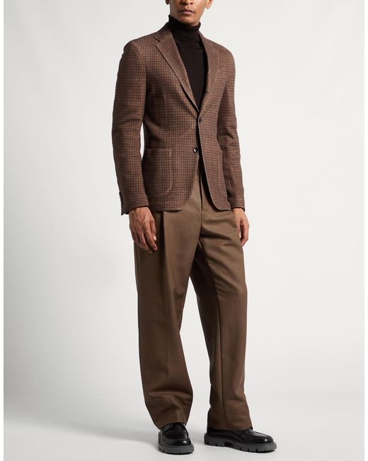 Lardini Brown Camel Blazer Wool, Polyamide for men