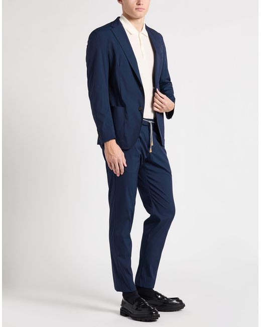 Eleventy Blue Suit Cotton, Polyamide, Elastane for men