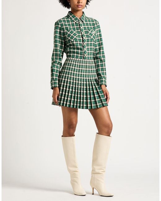 Céline Green Mini Dress Wool