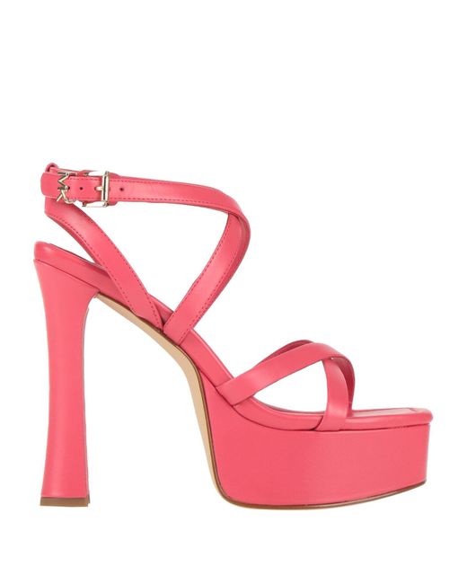 MICHAEL Michael Kors Pink Coral Sandals Cow Leather