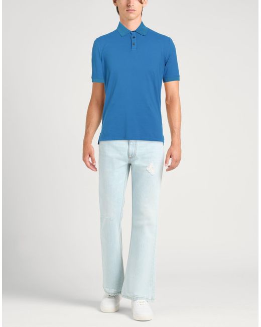Alpha Studio Blue Polo Shirt for men