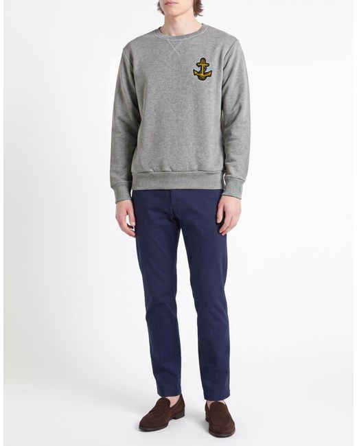 Sealup Gray Sweatshirt Cotton, Polyester for men