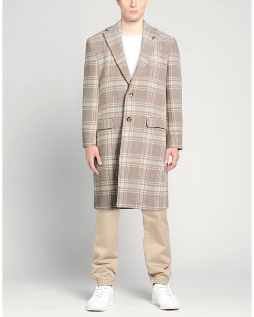 Paoloni Natural Light Coat Wool, Polyamide, Cashmere for men