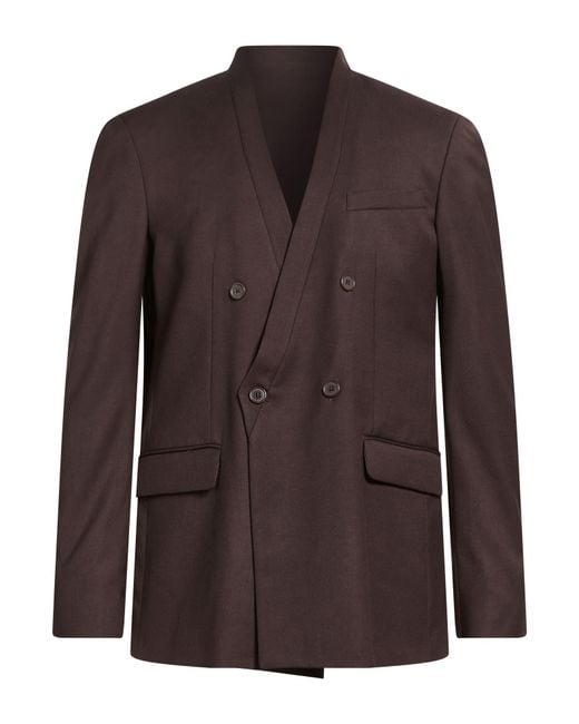 MARSĒM Brown Blazer Polyester, Viscose, Elastane for men