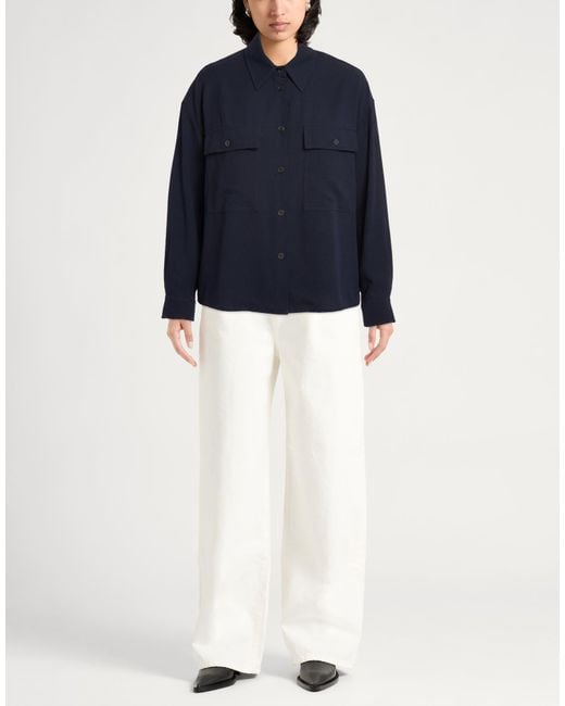 Weekend by Maxmara Blue Midnight Jacket Polyester, Virgin Wool, Elastane