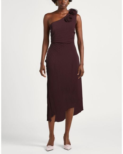 Kaos Purple Midi Dress Polyester