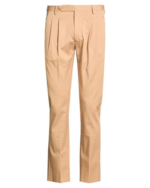 Entre Amis Natural Camel Pants Cotton, Elastane for men