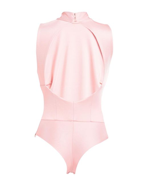 Elisabetta Franchi Pink Bodysuit Viscose, Elastane