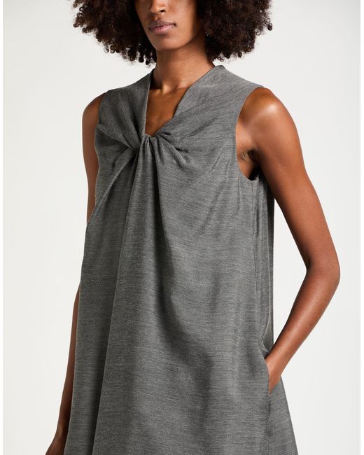 Paule Ka Gray Mini Dress Viscose, Silk