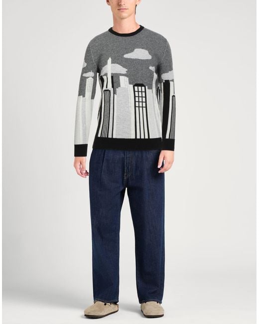 Maison Kitsuné Gray Sweater Wool, Polyamide for men