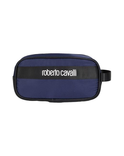 Roberto Cavalli Blue Beauty Case Polyester, Polyurethane for men