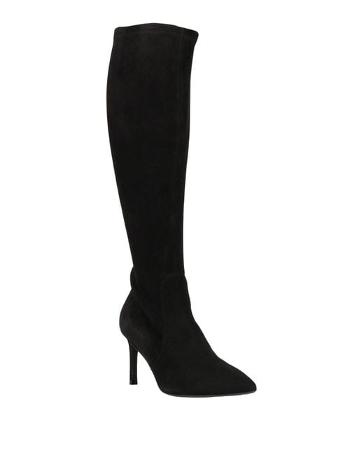 Stuart Weitzman Black Boot Leather