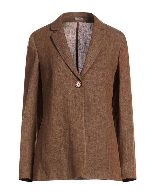 Maliparmi Brown Blazer Linen