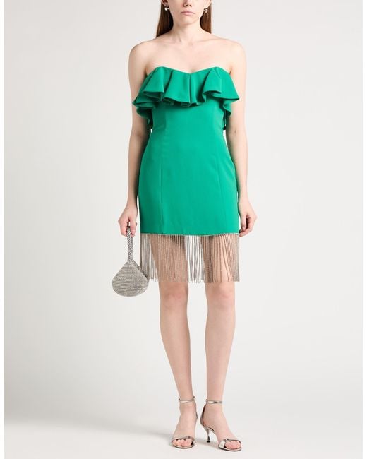 Forte Green Mini Dress Polyester