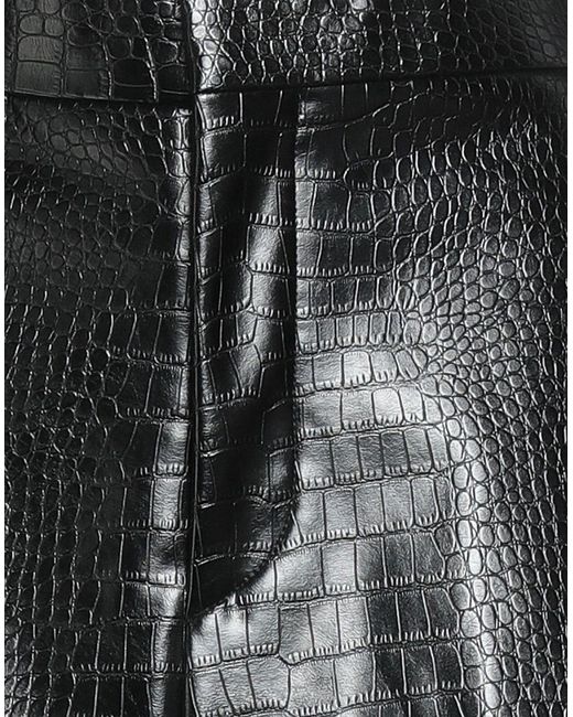 Laneus Black Shorts & Bermuda Shorts Viscose, Polyurethane