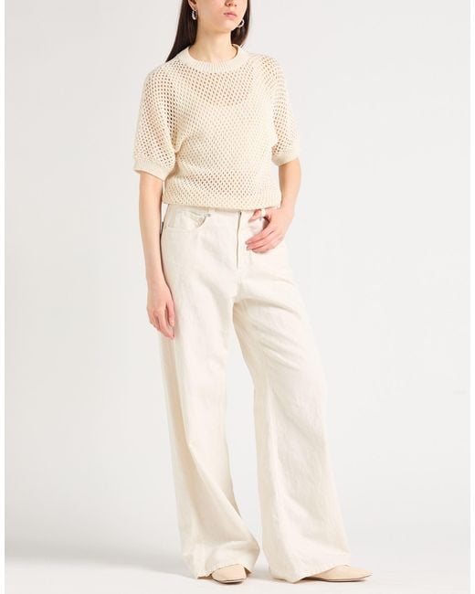 Peserico White Sweater Cotton, Polyester