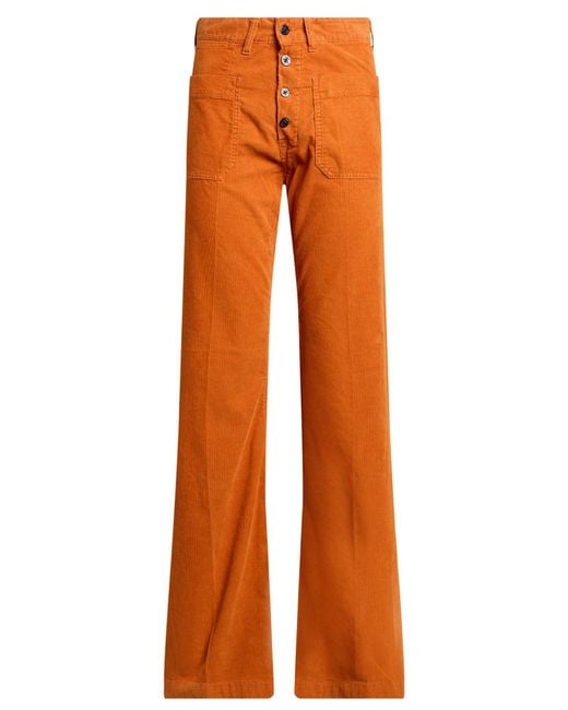 Department 5 Orange Pants Cotton, Elastane