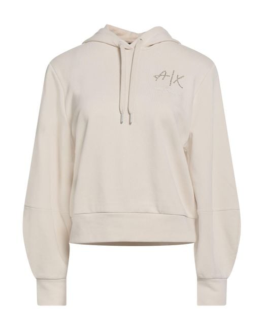 ARMANI EXCHANGE White Sweatshirt Cotton, Elastane