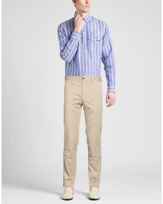 Incotex Natural Taupe Pants Cotton, Elastane for men