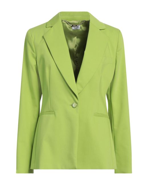 Liu Jo Green Lime Blazer Cotton, Polyester, Elastane