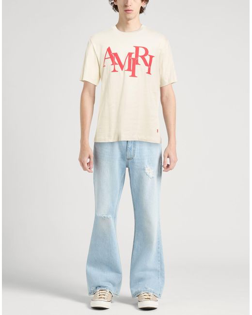 Amiri Pink Cream T-Shirt Cotton for men
