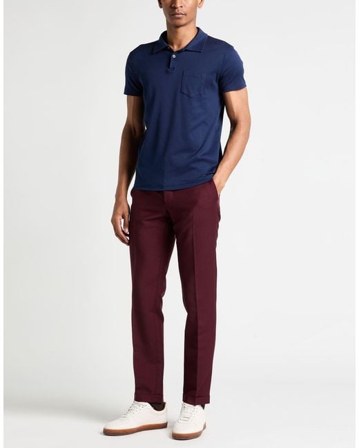 Polo Moorer de hombre de color Blue