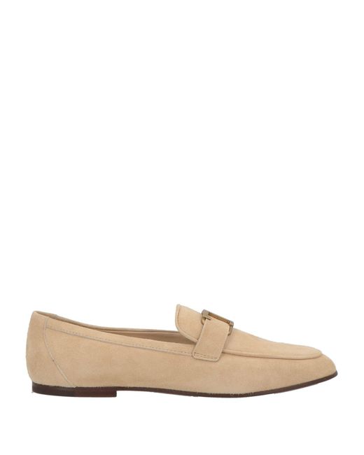 Tod's Natural Sand Loafers Leather