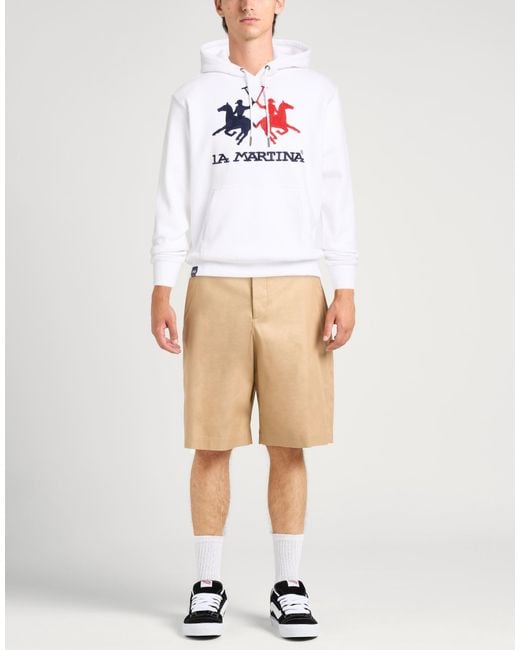 La Martina White Sweatshirts for men