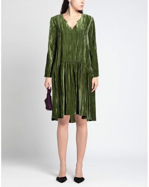 Vivetta Green Military Midi Dress Polyester