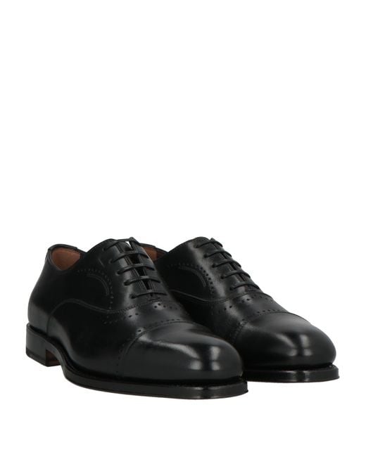 Ferragamo Black Lace-Up Shoes Calfskin for men