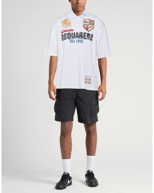 Polo DSquared² de hombre de color White