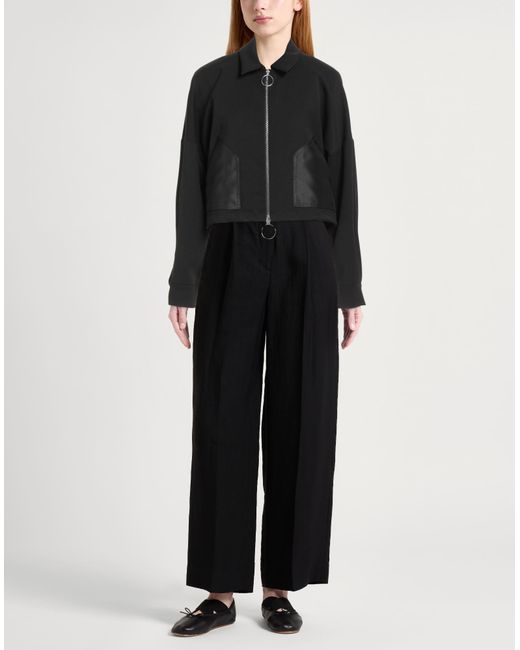 Beatrice B. Black Jacket Polyester, Virgin Wool, Elastane