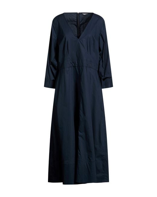 Caliban Blue Maxi Dress Cotton, Elastane