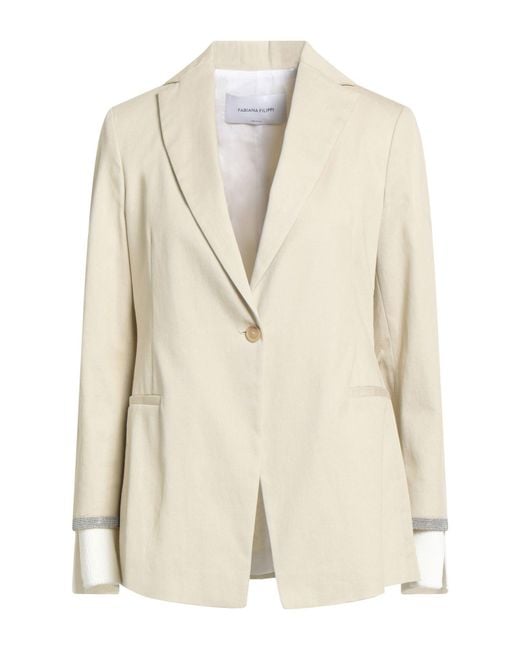 Fabiana Filippi Natural Blazer Cotton, Ecobrass