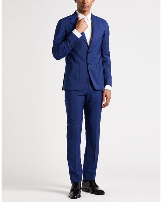 Colamarino Blue Suit Virgin Wool for men