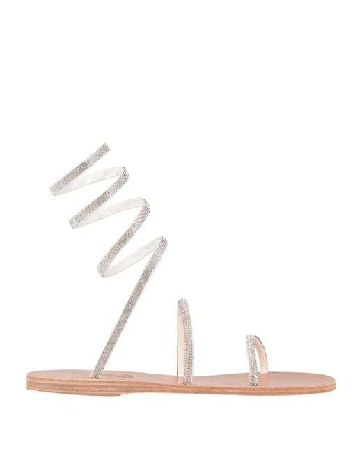 Ancient Greek Sandals White Sandals Textile Fibers