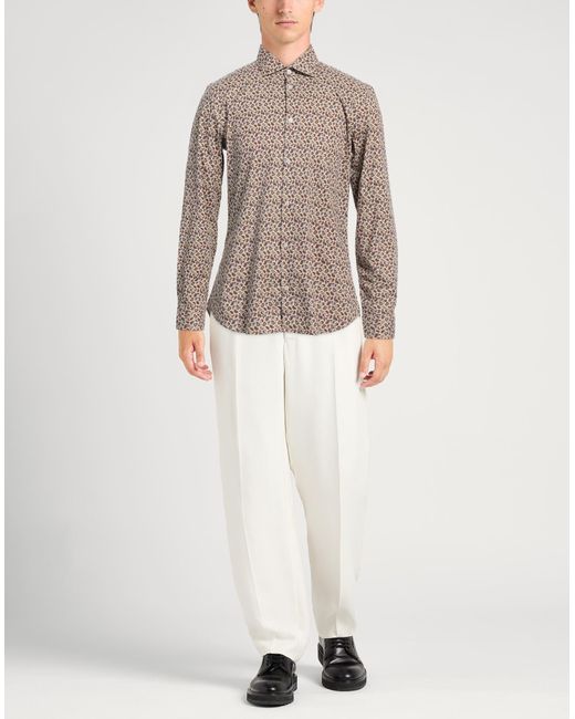 Manuel Ritz Natural Shirt Cotton, Elastane for men