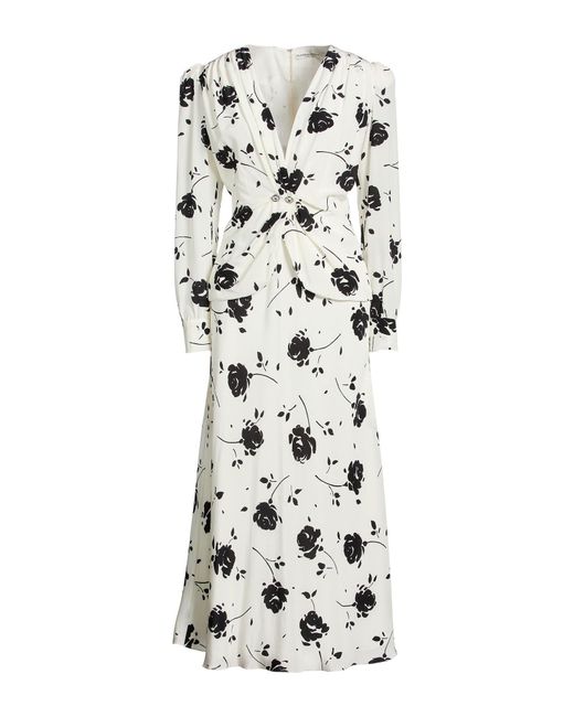 Alessandra Rich White Maxi Dress Silk