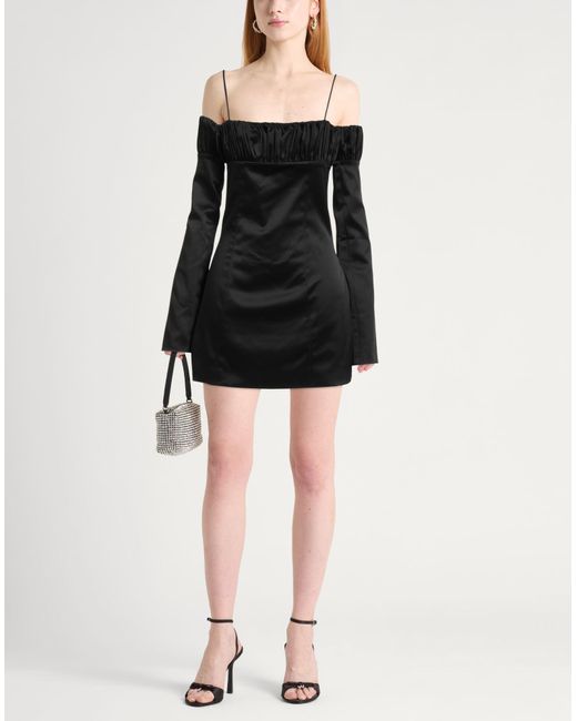 Mach & Mach Black Mini Dress Acetate, Polyamide, Elastane