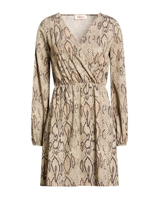 Kontatto Natural Mini Dress Polyester, Polyamide, Elastane
